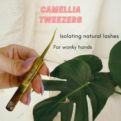 Load image into Gallery viewer, Camellia Eyelash Extension Tweezers
