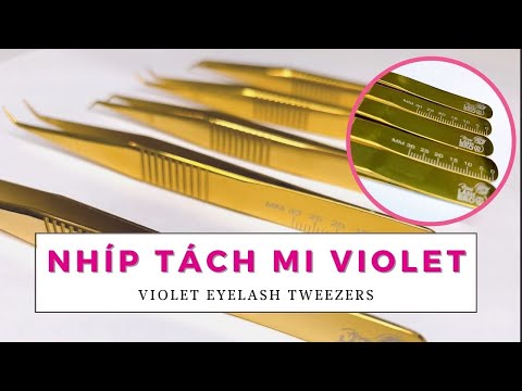 Load and play video in Gallery viewer, Violet Eyelash Extension Tweezers
